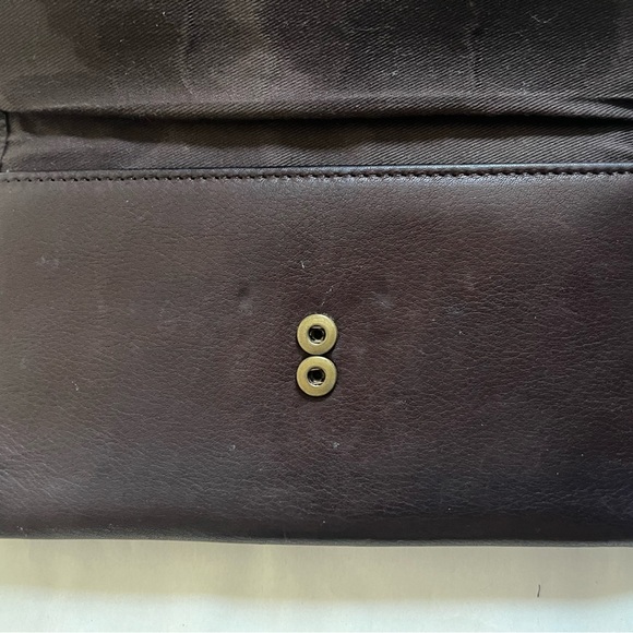 VTG Fossil Brown Leather Trifold Classic Wallet Nice Hardware - Picture 9 of 12